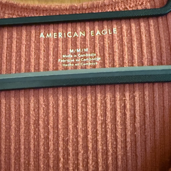 Women's Ribbed Long Sleeve Top - Rust - Picture 2 of 9